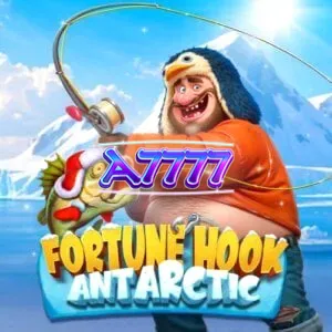 Tampilan visual slot Fortune Hook Antarctic dengan tema kutub dan simbol ikan